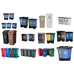 vyfukovaný koš na třídění odpadu
