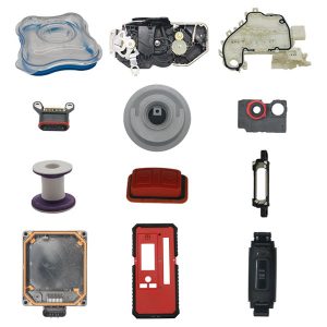 dvoubarevné silikonové výrobky lisované vstřikováním